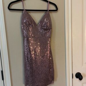Sequin Pink Homecoming/Party Dress